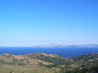 El estrecho de Gibraltar. Tomada desde Algeciras, Al fondo un nuevo continente, África.